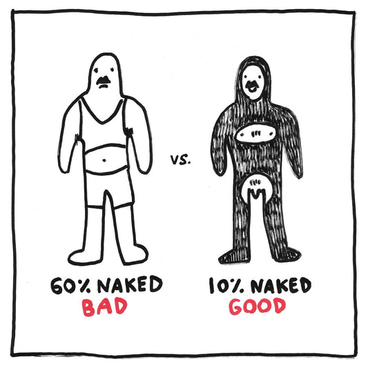 Naked: Good & Bad — black, white, and red artwork by NAKEDANDSAD