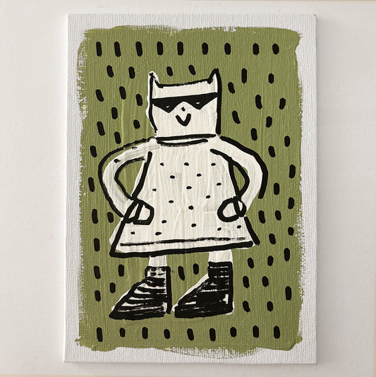 The Most Stylish Cat in Town (5"x7")