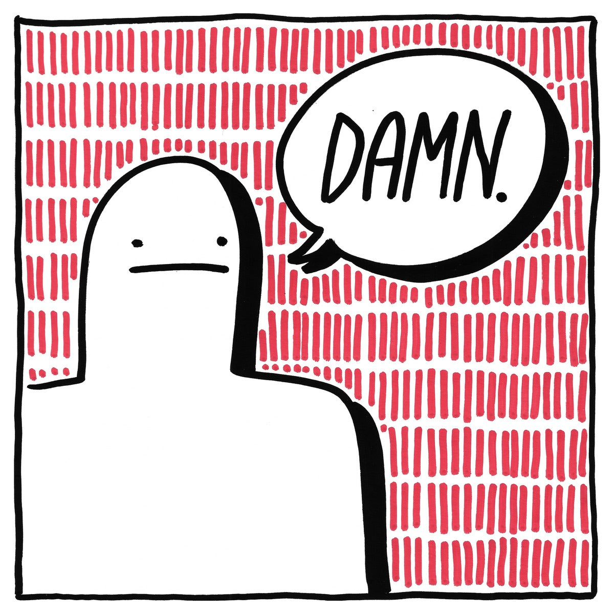 Damn. — black, white, and red artwork by NAKEDANDSAD