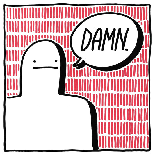 Damn. — black, white, and red artwork by NAKEDANDSAD