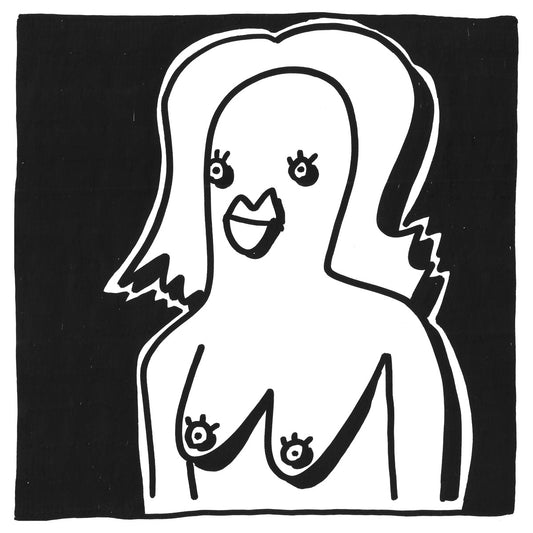 After Dark — black, white, and red artwork by NAKEDANDSAD