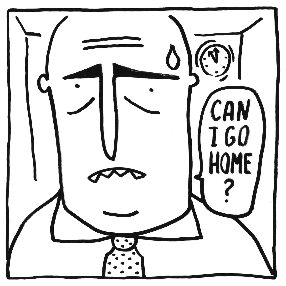 Can I Go Home? — black, white, and red artwork by NAKEDANDSAD