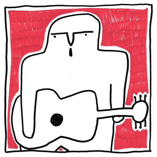 The Musician — black, white, and red artwork by NAKEDANDSAD