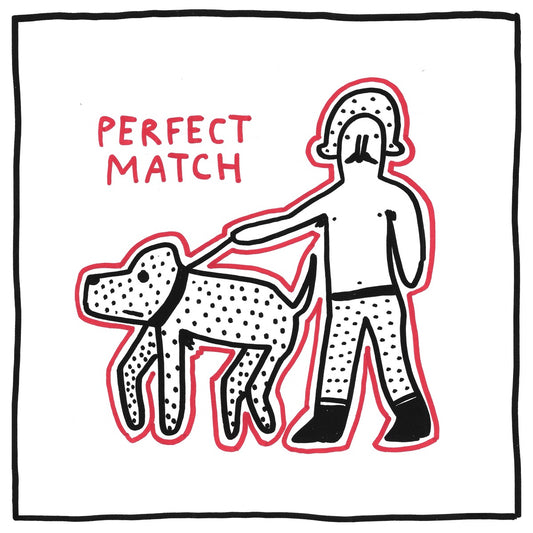 Perfect Match — black, white, and red artwork by NAKEDANDSAD