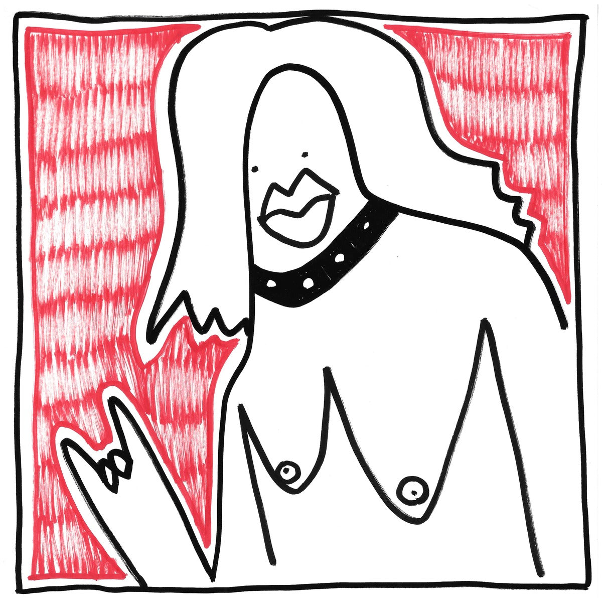Rock On — black, white, and red artwork by NAKEDANDSAD